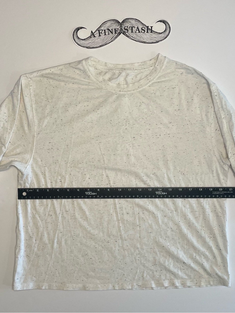 Lululemon LA 3/4 Sleeve Crewneck Shirt Women's 8 Confetti Speckled White Crop